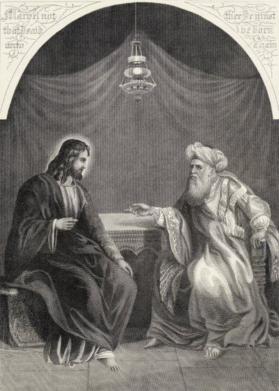 Christ and Nicodemus by Unbekannt Unbekannt